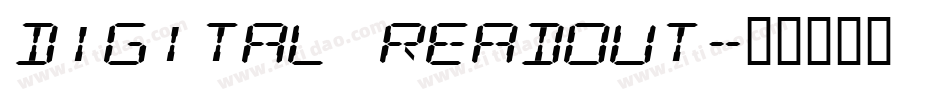Digital Readout字体转换